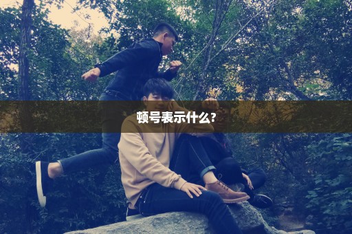顿号表示什么?