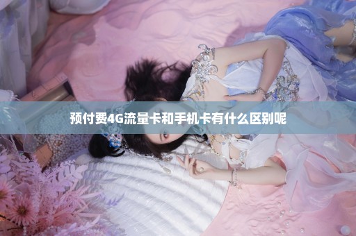 预付费4G流量卡和手机卡有什么区别呢