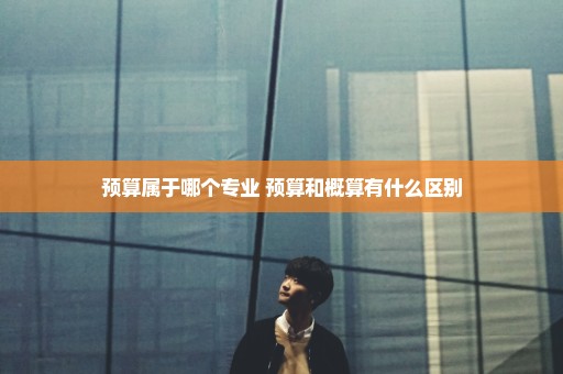 预算属于哪个专业 预算和概算有什么区别