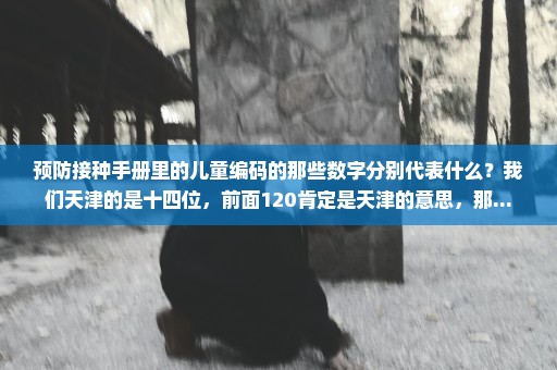 预防接种手册里的儿童编码的那些数字分别代表什么？我们天津的是十四位，前面120肯定是天津的意思，那...