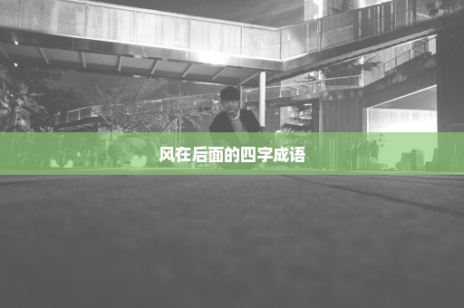 风在后面的四字成语