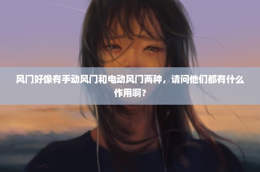 风门好像有手动风门和电动风门两种，请问他们都有什么作用啊？