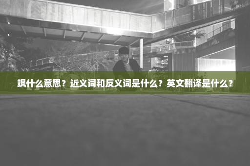 飒什么意思？近义词和反义词是什么？英文翻译是什么？