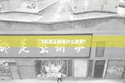 飞机票正餐是什么意思?