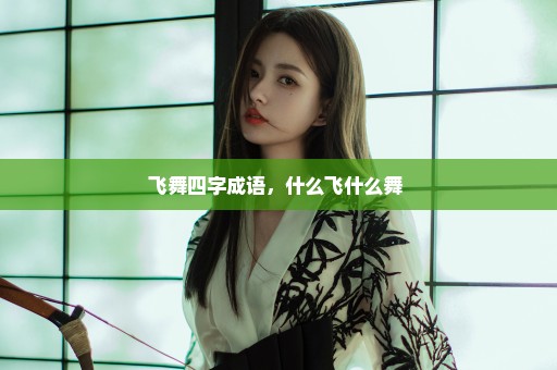 飞舞四字成语，什么飞什么舞 