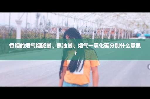 香烟的烟气烟碱量、焦油量、烟气一氧化碳分别什么意思？