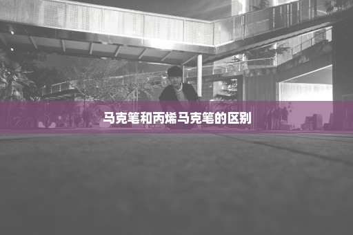 马克笔和丙烯马克笔的区别