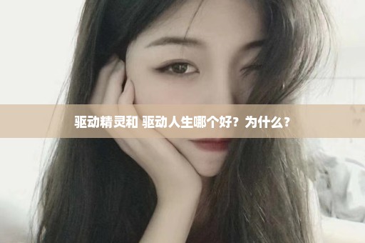 驱动精灵和 驱动人生哪个好？为什么？