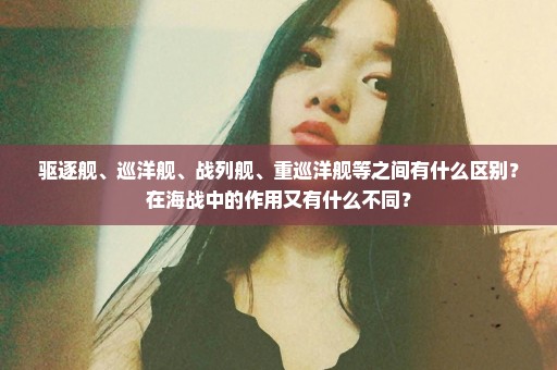 驱逐舰、巡洋舰、战列舰、重巡洋舰等之间有什么区别？在海战中的作用又有什么不同？
