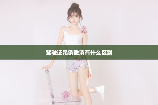 驾驶证吊销撤消有什么区别