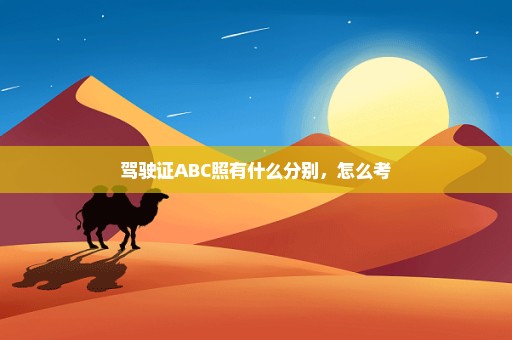 驾驶证ABC照有什么分别，怎么考