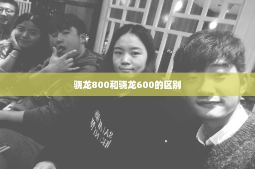 骁龙800和骁龙600的区别