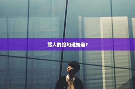 骂人的绝句谁知道？