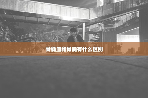 骨髓血和骨髓有什么区别