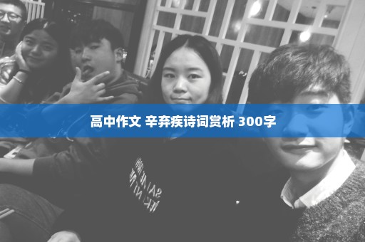 高中作文 辛弃疾诗词赏析 300字