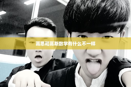 高思和高斯数学有什么不一样