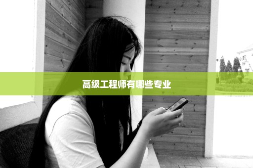 高级工程师有哪些专业