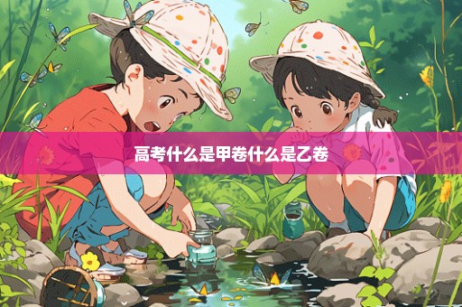 高考什么是甲卷什么是乙卷