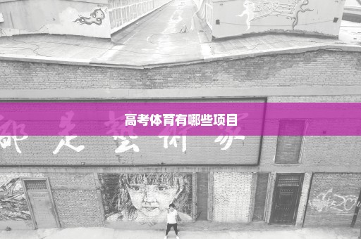 高考体育有哪些项目