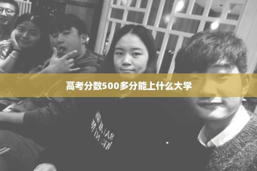 高考分数500多分能上什么大学