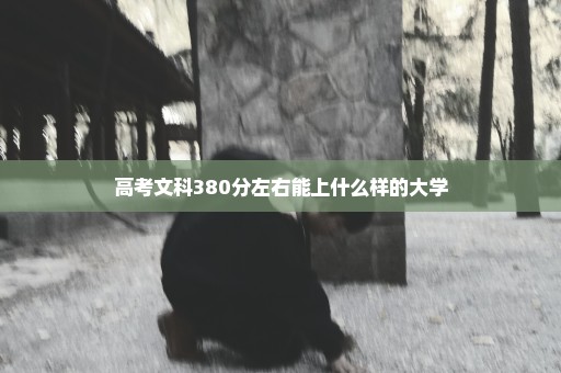 高考文科380分左右能上什么样的大学