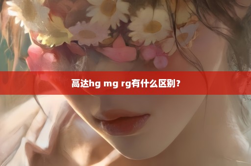 高达hg mg rg有什么区别？