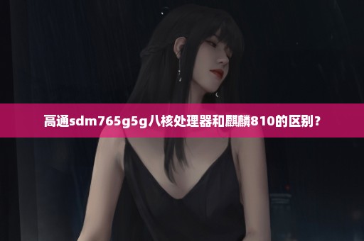 高通sdm765g5g八核处理器和麒麟810的区别？