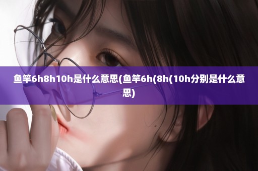 鱼竿6h8h10h是什么意思(鱼竿6h(8h(10h分别是什么意思)