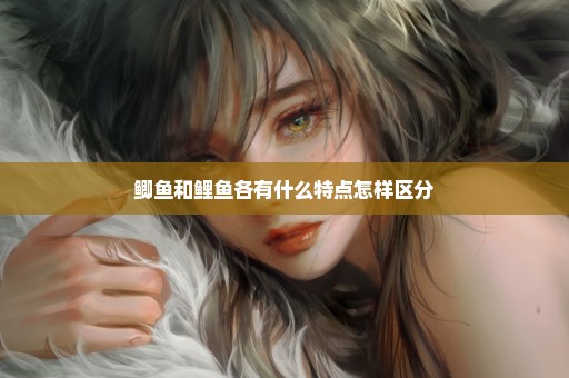 鲫鱼和鲤鱼各有什么特点怎样区分