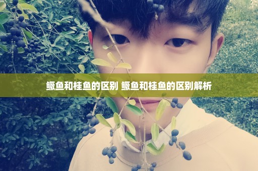 鳜鱼和桂鱼的区别 鳜鱼和桂鱼的区别解析
