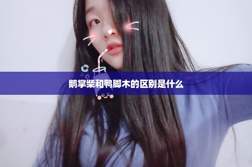 鹅掌柴和鸭脚木的区别是什么