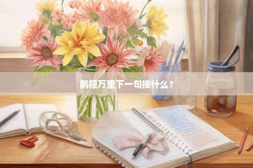 鹏程万里下一句接什么？