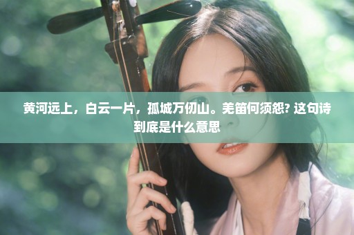 黄河远上，白云一片，孤城万仞山。羌笛何须怨? 这句诗到底是什么意思