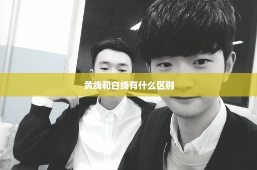 黄线和白线有什么区别