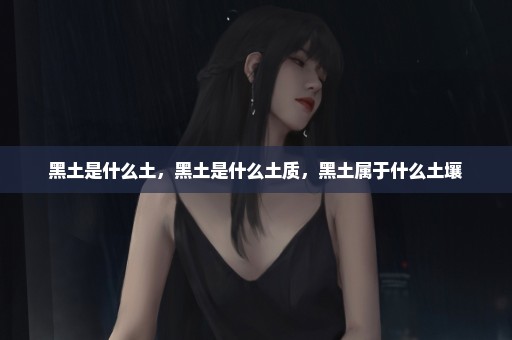黑土是什么土，黑土是什么土质，黑土属于什么土壤