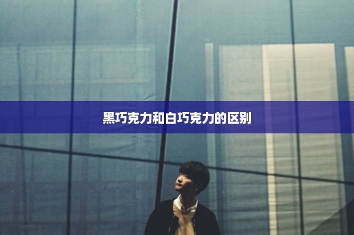 黑巧克力和白巧克力的区别