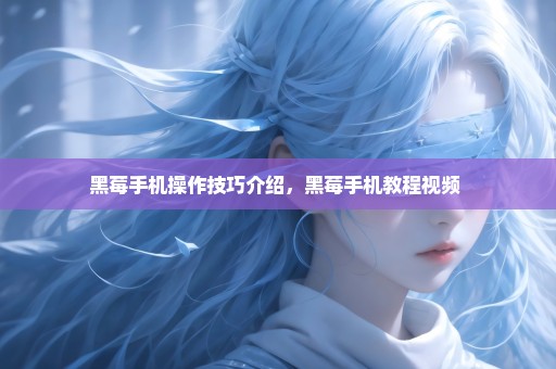 黑莓手机操作技巧介绍，黑莓手机教程视频 