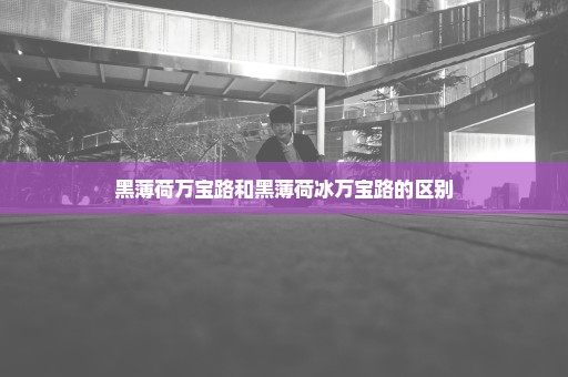 黑薄荷万宝路和黑薄荷冰万宝路的区别