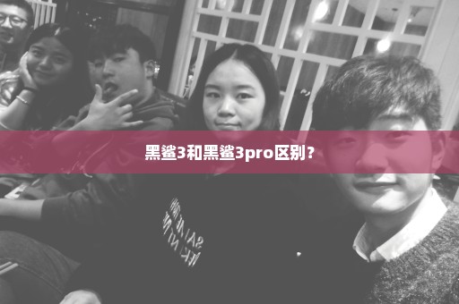 黑鲨3和黑鲨3pro区别？