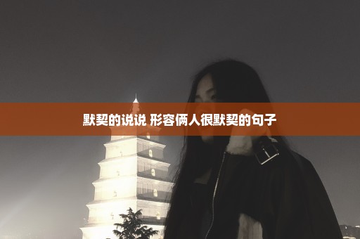 默契的说说 形容俩人很默契的句子