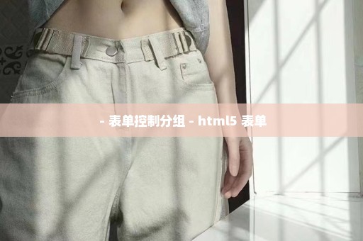  - 表单控制分组 - html5 表单