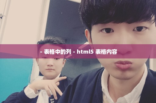  - 表格中的列 - html5 表格内容