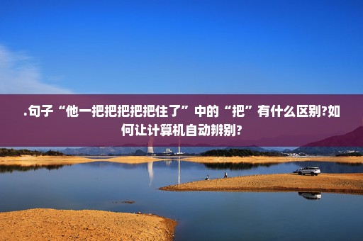 .句子“他一把把把把把住了”中的“把”有什么区别?如何让计算机自动辨别?