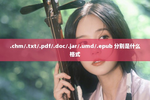 .chm/.txt/.pdf/.doc/.jar/.umd/.epub 分别是什么格式