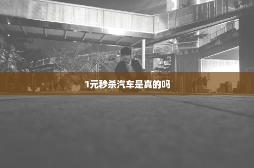 1元秒杀汽车是真的吗