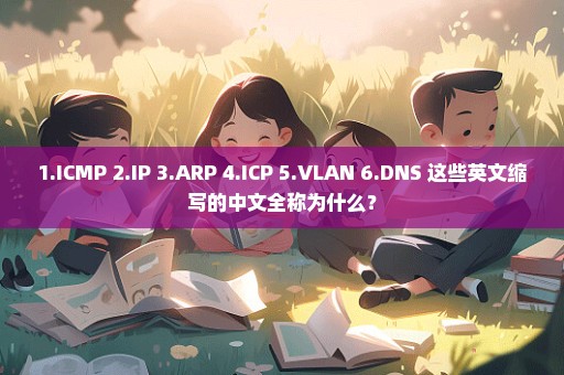 1.ICMP 2.IP 3.ARP 4.ICP 5.VLAN 6.DNS 这些英文缩写的中文全称为什么？