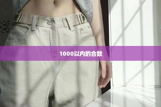 1000以内的合数