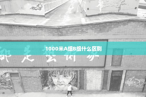 1000米A组B组什么区别