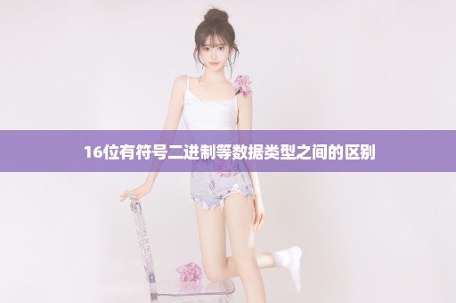 16位有符号二进制等数据类型之间的区别