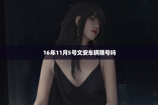 16年11月5号文安车辆限号吗